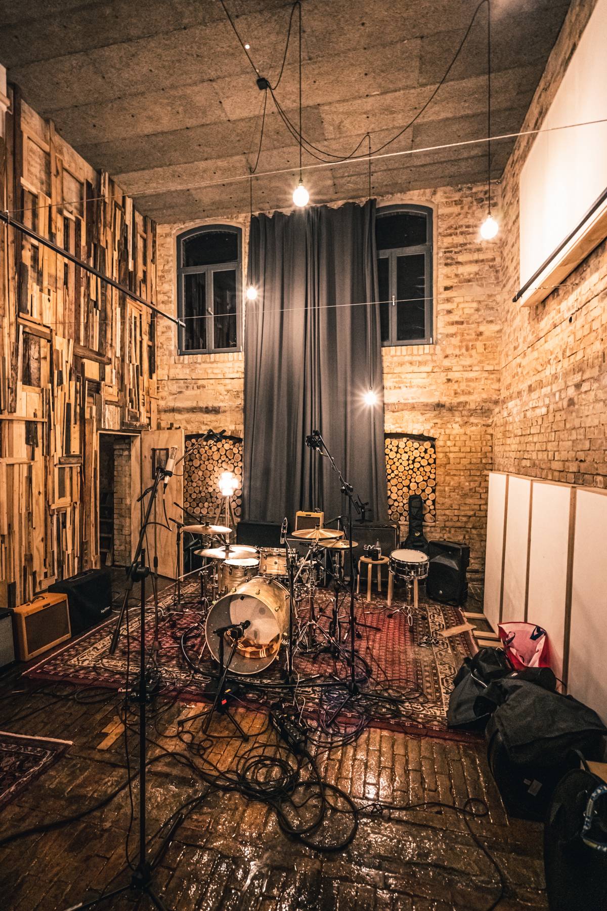 Der Aufnahmeraum im Musikbahnhof Annahütte